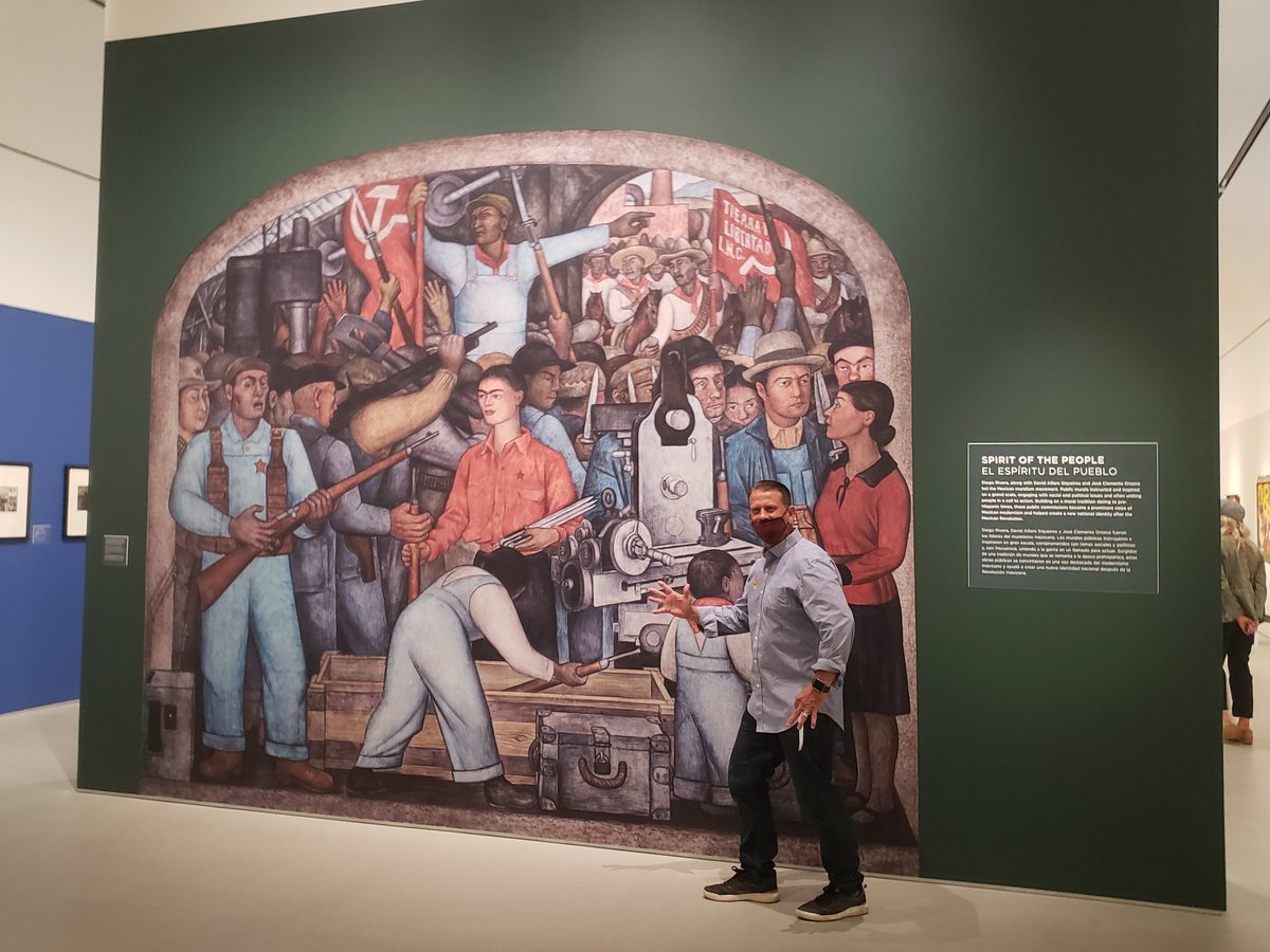 ArtTrojan's tweet photo. @LWCHSTrojans teachers - Suarez, Bludworth, and myself got to see the #fridakahlo and #diegorivera exhibit!!!! Thank you @NortonMuseum !!!#educatorworkshop #artafterdark #nortonmuseumofart @elvisepps @kgwhetsell @SamikaSatter https://t.co/bQPV7h8XcJ
