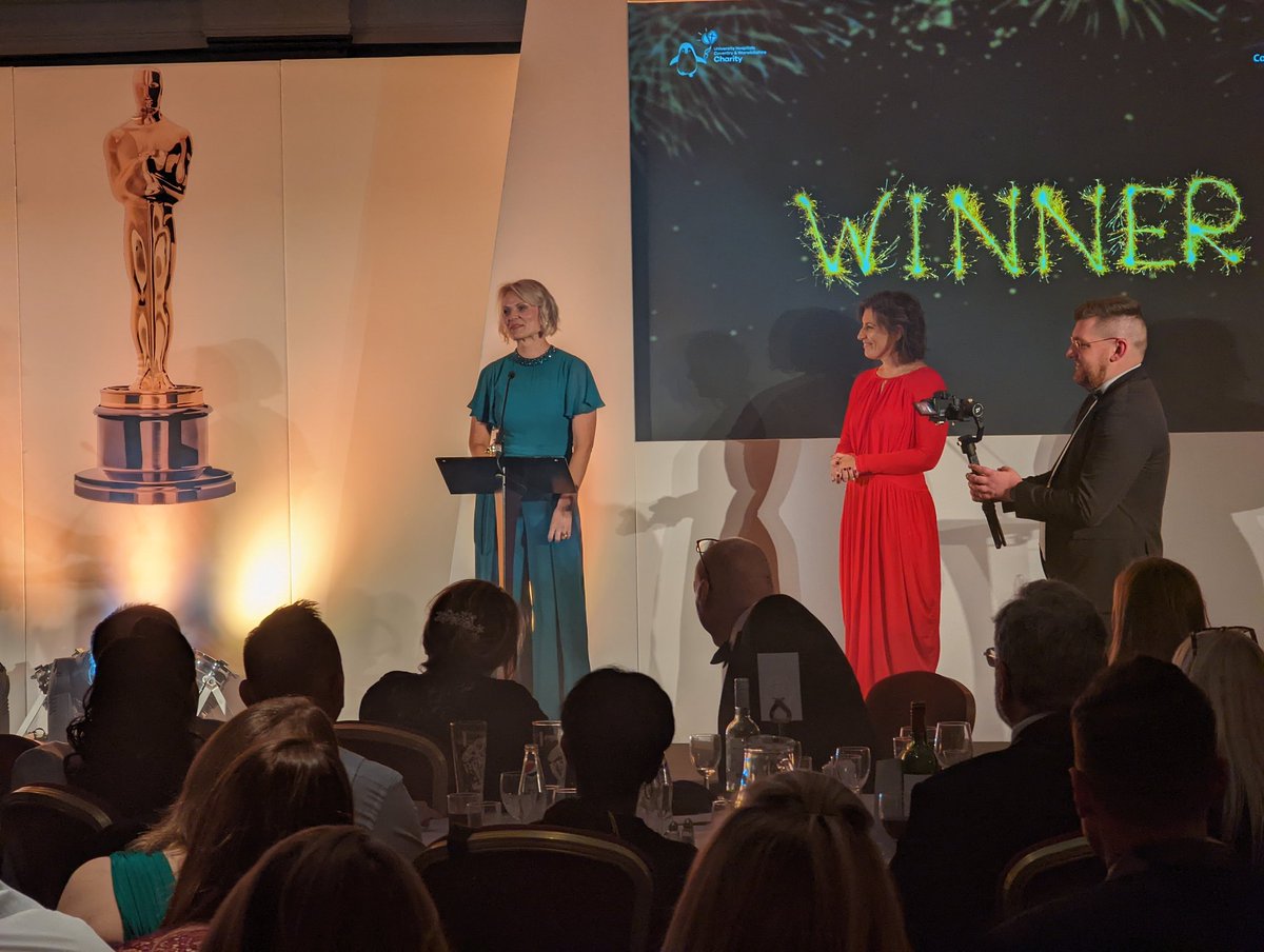 eastermark's tweet photo. Brilliant win by Alison Smith @UHCW_SLT for Innovation in Healthcare award @nhsuhcw OSCAs. Received by Isobel. Fabulous innovation to support our patients in this novel SLT treatment for lymphoedema #UHCWteamCSS https://t.co/qbod4PVSCm