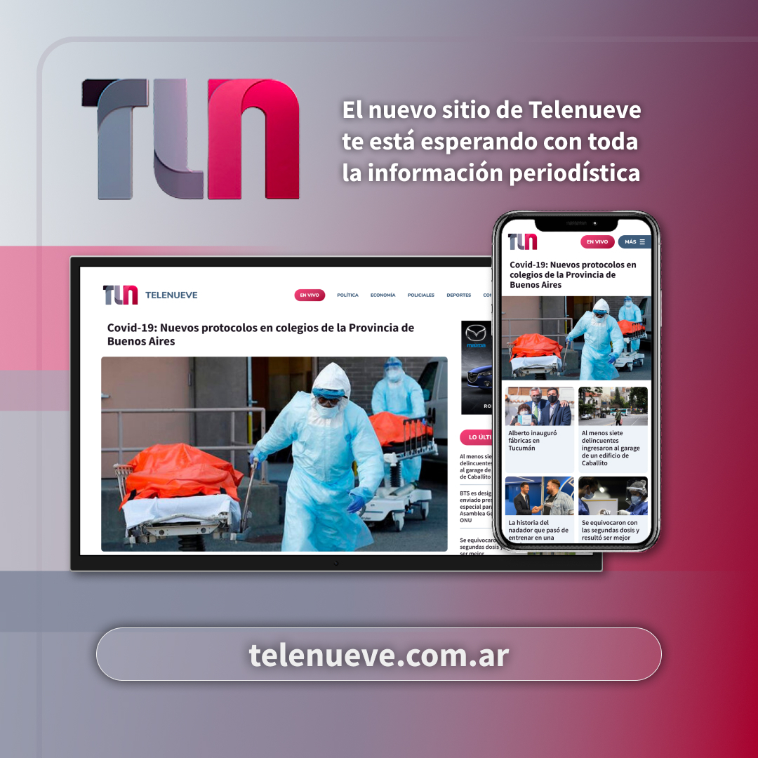 telenueveC9's tweet photo. #Telenueve ahora tiene un nuevo portal de noticias con todo lo que necesitás saber para encarar tu jornada bien informado ‼️

👉 Conocelo ingresando acá https://t.co/fQURPG2ZhV ✔ https://t.co/didbPvVlh4