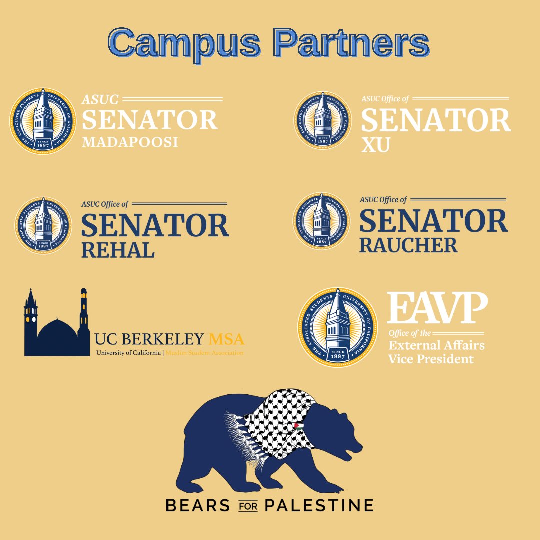 Want Congress to fight against human rights abuses in Palestine? 

Join us, Bears for Palestine, and MSA in learning about and advocating for HR 2590. We’ll be calling our local reps on Monday, Nov. 8th from 3-5pm to finally take a stand!

RSVP: tinyurl.com/hr2590banking