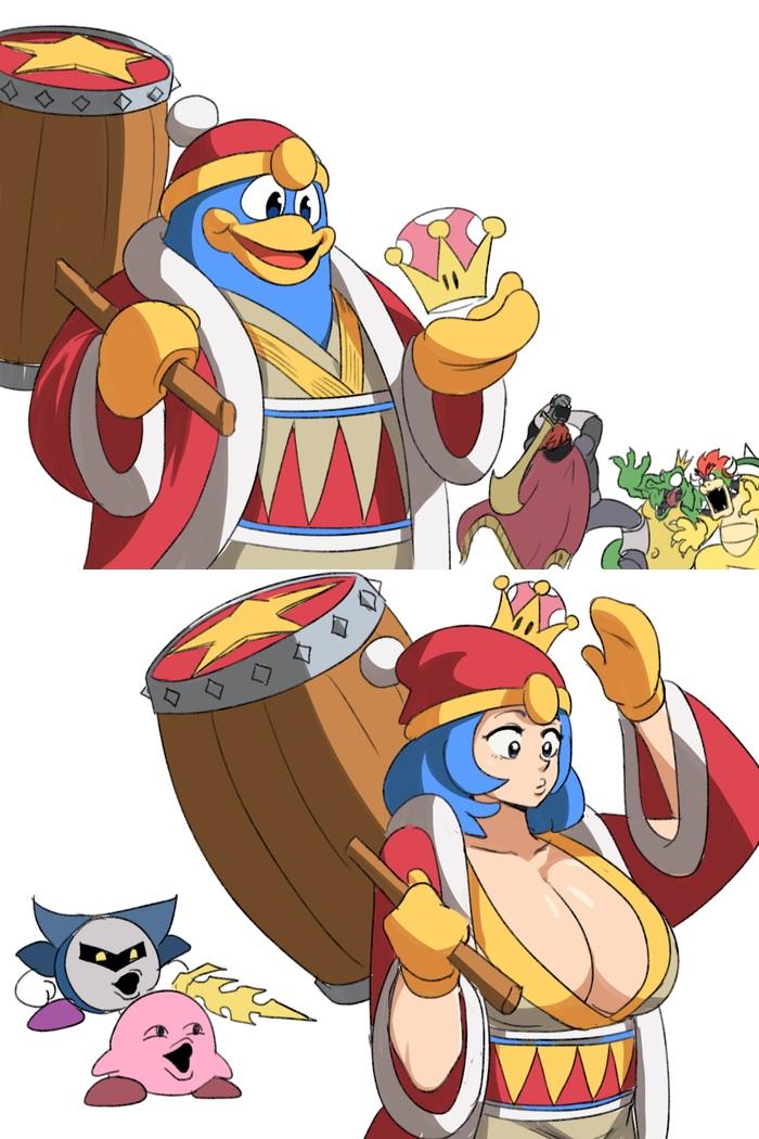 I REALLY want to cosplay Queen Dedede but only if @Annjelife joins me as Ki...