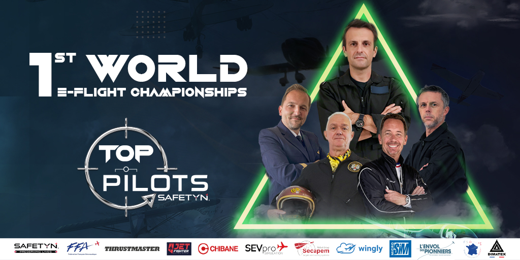 TopPilotsWorld's tweet photo. Discover our 4 Top-coaches and our Top Flight Director, ready for e-world Championships 2021 of Precision Flight ! #ToppilotsWorld #eflying #flysimulator #esport #Precision #Combat #SeriousTraining #SeriousFlying #SaferPilots #Exploreyourhumanfactors https://t.co/zq809oNWbI