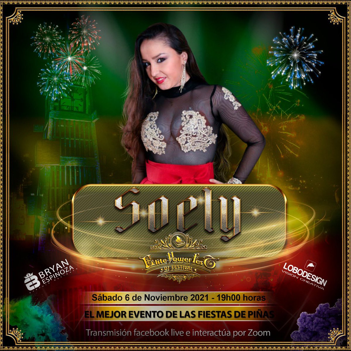 RadioElite1027's tweet photo. Faltan pocas horas para el mejor evento de las #FiestasDePiñas 🎊🍾

#ElitePowerFest y #TodasLasVocesTodas 

Enciende la fiesta en tu casa 💃🏻🕺🏻 y disfruta con la señal 102.7FM, facebook live y la presentación de Sandrita Gallardo conocida en el mundo artístico como Soely. https://t.co/qc6V3Zepcu