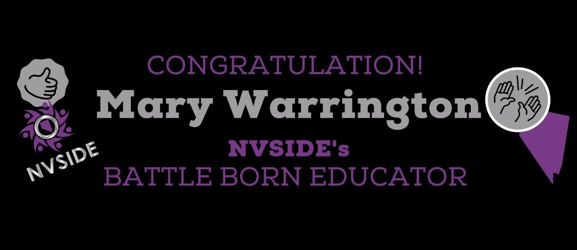 _NVSIDE's tweet photo. Congratulations to our Battle Born Educator! #nvside #battleborneducator https://t.co/MWWTFUAXjX