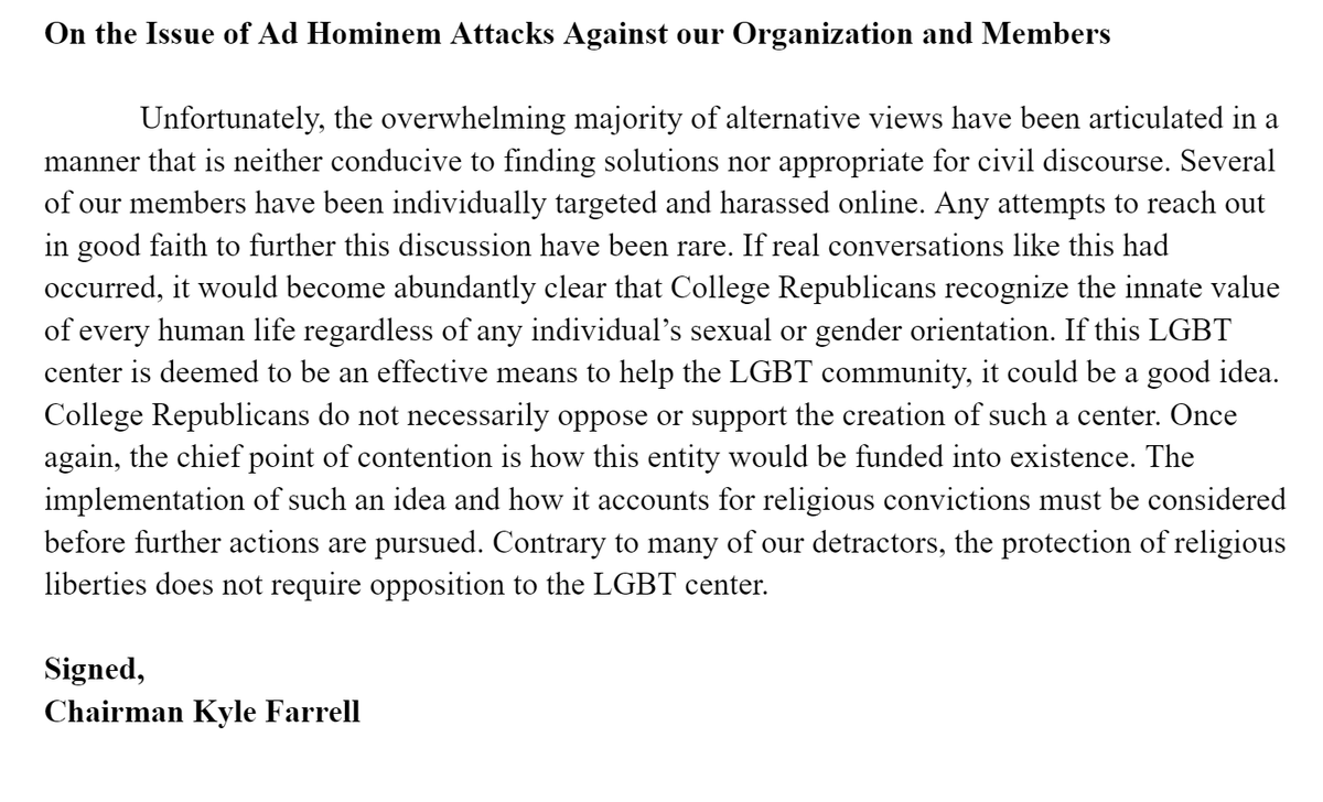 tsugop's tweet photo. Follow-Up Statement on the LGBT Center: https://t.co/qkxEqoeLfl https://t.co/iqll5Hcqep