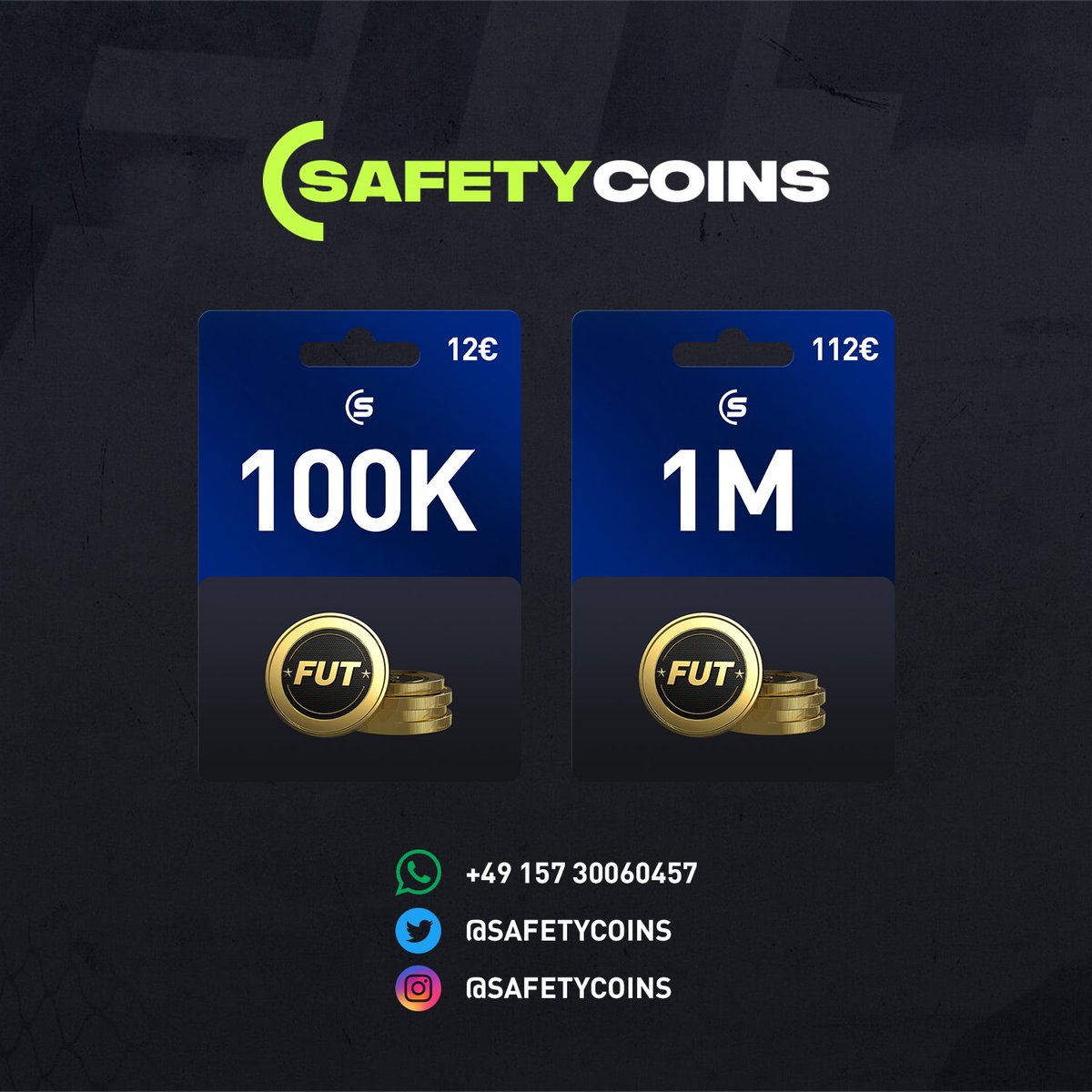 safetycoins's tweet photo. starting orders now ....

CHEAP &amp; SAFE #fifacoins 

ps &amp; xbox available

#fifa22 #fut22 #fifa22coins #futcoins #fut22coins https://t.co/aDe3rsP4MS