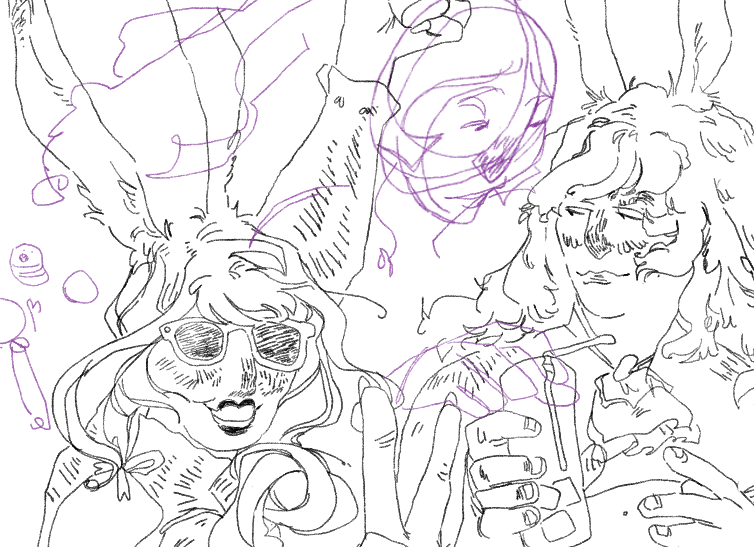 yes this drawing has taken me three hours on lining alone. yes its because i refuse to stop hatching every time