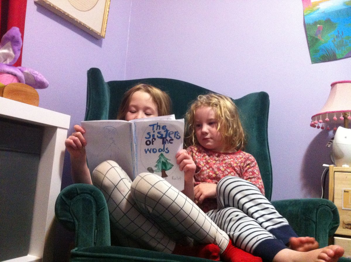 staycation day #602 : Rose reads Aoife the book she wrote her, #parentinginapandemic
