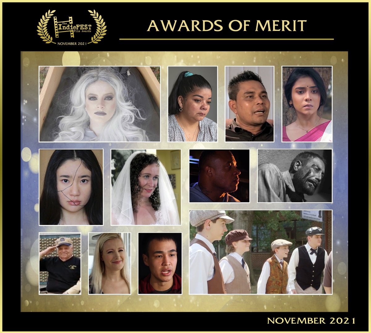 TheIndieFest's tweet photo. HATS OFF to this season’s Award of Merit winners!  This passionate group of filmmakers brought their unique perspectives and talents to deliver projects across all forms and genres!  See them here: https://t.co/hh1QGDCq13 https://t.co/qH9a9IumU4