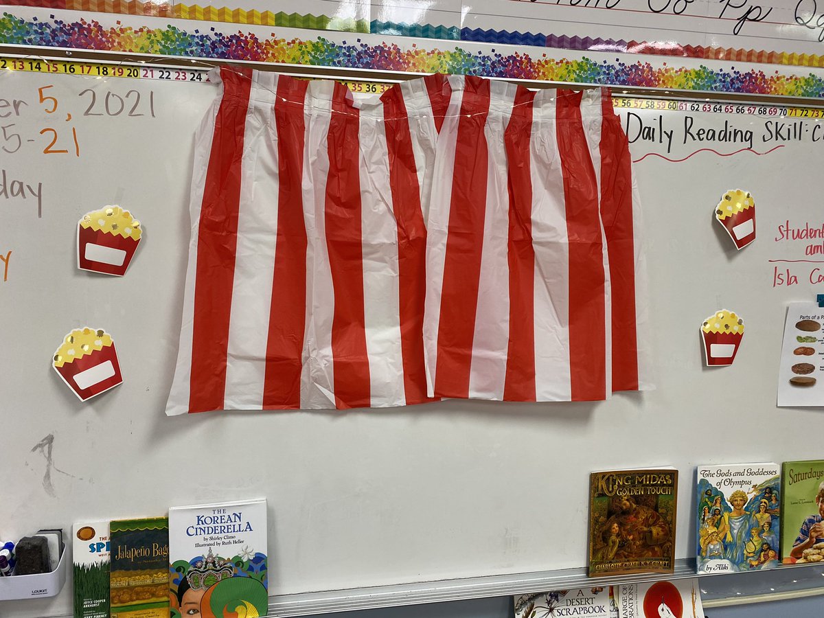 NC Author Presentation wouldn’t be complete without a room transformation and movie style popcorn to celebrate all of my 4th graders hard work!