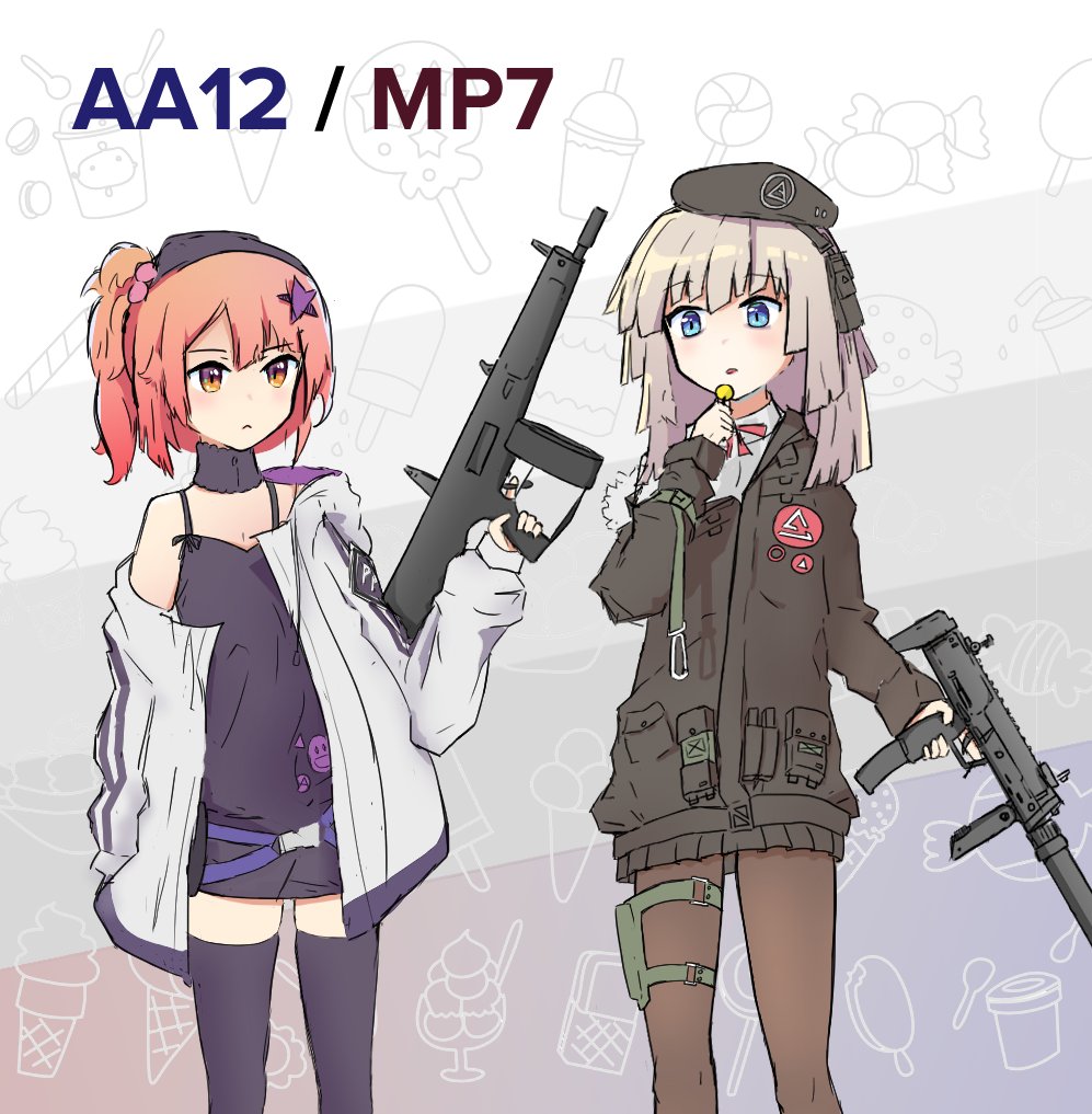 the candy addict switches outfits with mp7 for halloween practice drawing #MP7 #AA12