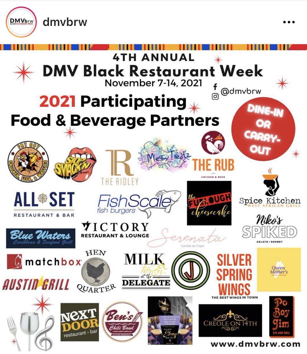 Picked a few places I’ve never been to and can’t wait to try them out for y’all! #DMVbrw #BlackRestaurantWeek