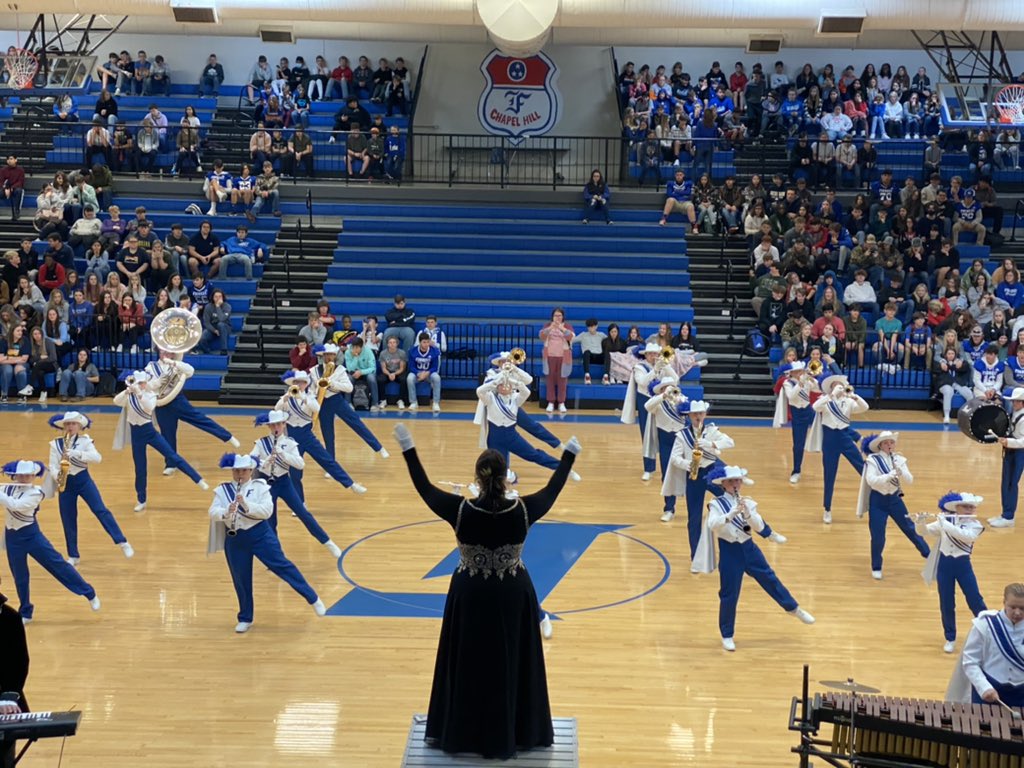 Forrest_Rockets's tweet photo. The Forrest Rocket Band of Blue presented this year’s program to the entire school today. They rocked it!! They also presented their trophies to school as well. Our RBOB competes in their State Competition tomorrow…GOOD LUCK RBOB!! 💙🚀🎺🥁 https://t.co/2mdj9KPZMo