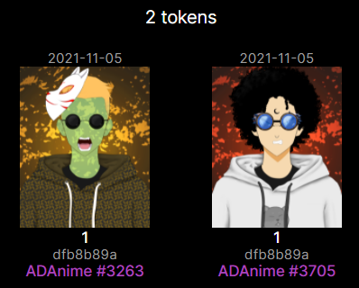 IAmAbyssX's tweet photo. Just received my 2 NFTS from @ADAnime_NFT @GreekFreakNFT Thank you for this giveaways! #ada #anime #CardanoCommunity #cardano #art #geek #crypto https://t.co/QlPmT8Kyvp