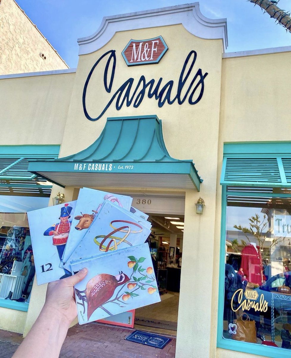 FhopeACFest's tweet photo. Stop by M&amp;F starting tonight to buy special Fairhope holiday cards 
•
Supports Arts &amp; Crafts &amp; preserves our history!
•
Cards will be available starting tonight at M&amp;F Casuals on Fairhope Avenue during First Friday Art Walk while supplies last. 
#fairhope #shopfairhope https://t.co/BvPQS8da2i