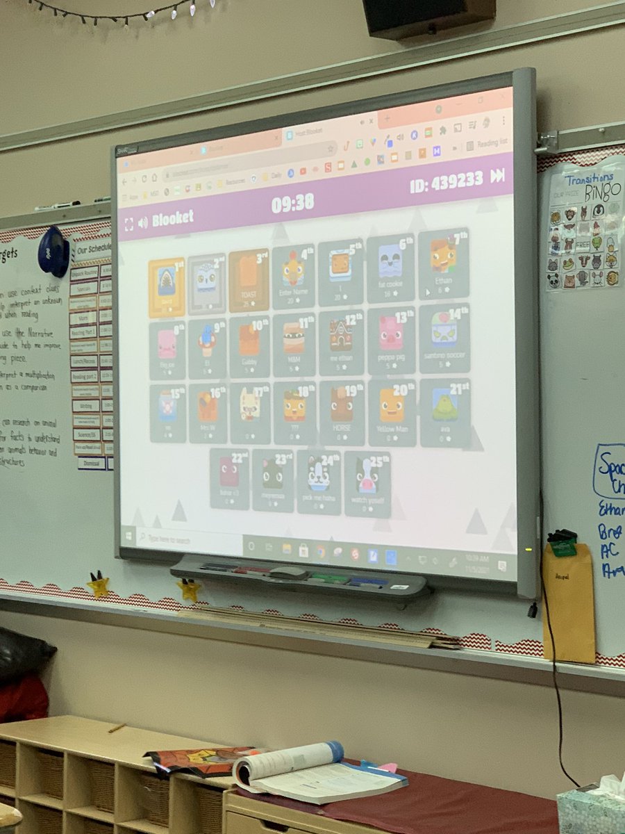 Had a great time playing Blooket today!  We practiced subtraction with large numbers.