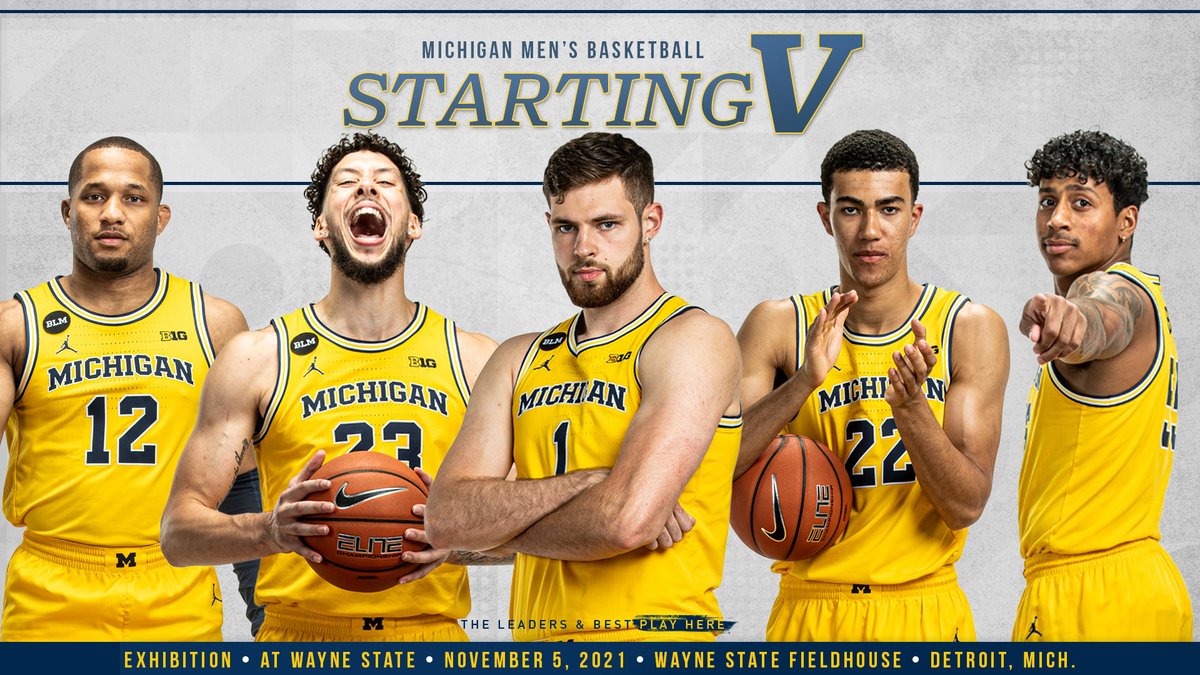 umichbball's tweet photo. Starting Five at Wayne State

#GoBlue 〽️🏀
#ForCompetitorsOnly https://t.co/KdPoeX3yFp
