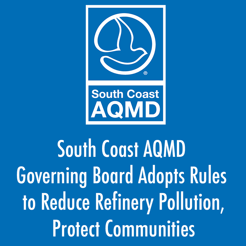 SouthCoastAQMD's tweet photo. South Coast AQMD Governing Board adopted Rule 1109.1 which requires emissions controls on equipment at refineries, reducing NOx pollution by almost eight tons per day: https://t.co/pRiYl0CwSK https://t.co/z3BZyfnljz