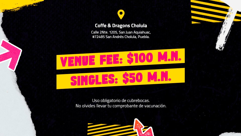 sfactorgaming's tweet image. ↘️ U N D E R  T H E  L I N E 

🚇Cholulean Station: Chapter 2

Dive into Cholula City for our Offline tournament in Puebla.

📅Saturday, November the 13th after 12 PM (CST)
📺twitch.tv/smashfactorgam…

Register here:smash.gg/tournament/unt…