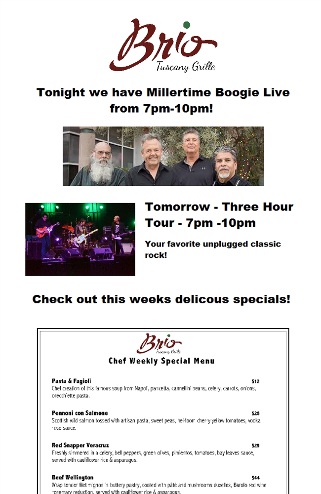 Miller Time Boogie Live Tonight 7pm - 10pm bit.ly/31AzJ4V