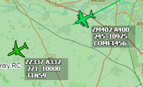 RealCpr1234's tweet photo. It's got to be a coincidence that a Voyager is traversing Daventry RC at 10,000ft with an Atlas at 11,000ft right behind it...
#A332 #A400
#ZZ337 #ZM402
#TTN59 #COMET456
#43C6FA #43C5DC https://t.co/ZN8Bbh0DVM