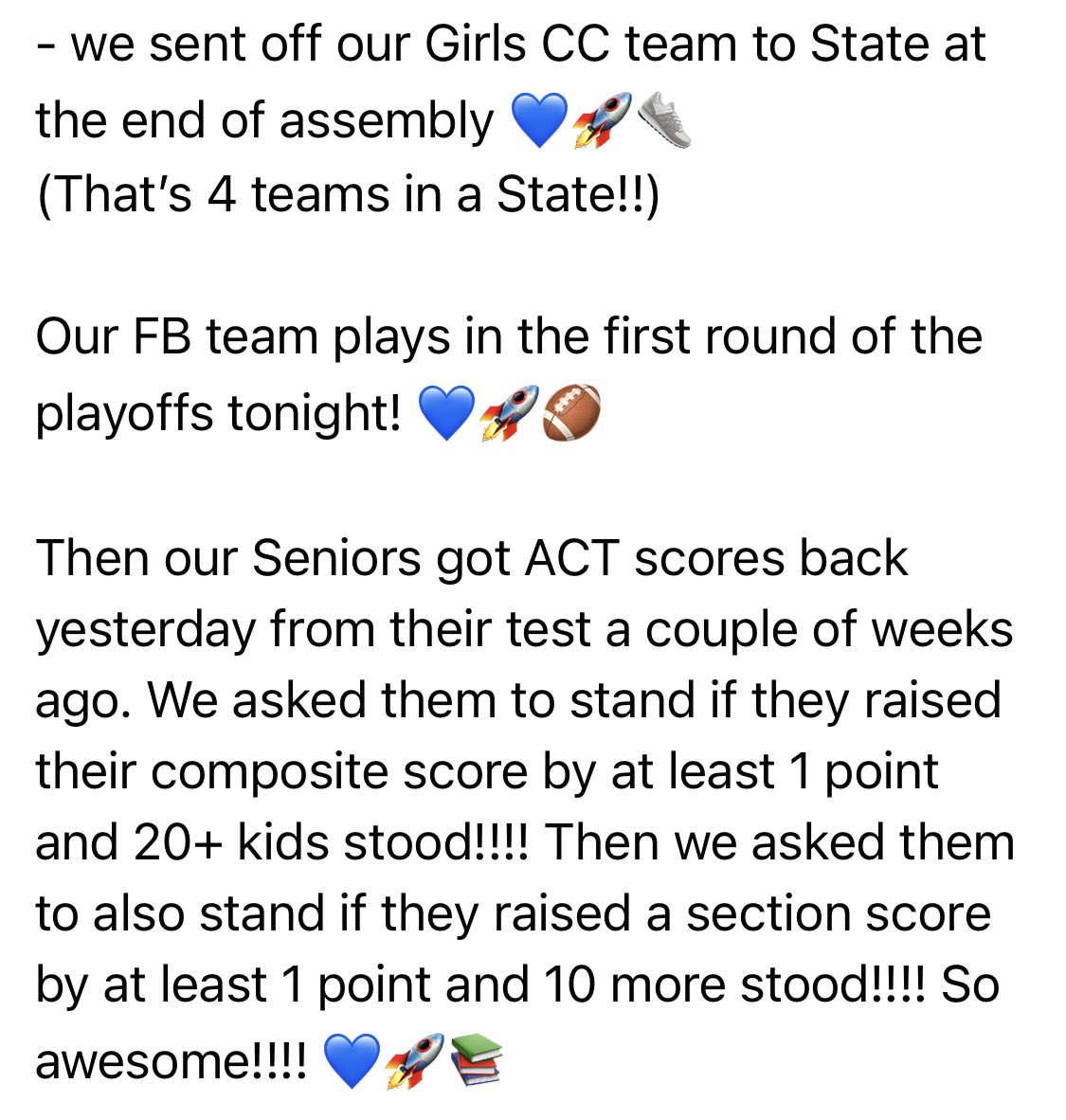 Forrest_Rockets's tweet photo. Needless to say we have so much to be proud of at Forrest!! Keep doing BIG things kids!! #G2BAFR 💙🚀❤️ https://t.co/OhPPZzvrrS