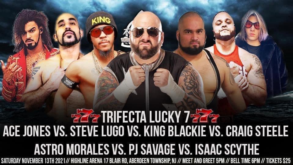 🚨SWF PRO WRESTLING🚨
 Highline Arena - Aberdeen, NJ
Sat Nov 13
5PM Meet &amp; Greet
6PM Start

⬇️Advance Tickets⬇️ 
swfpro.eventbrite.com

This crazy Lucky 7 Match speaks for itself. A whole lot of action.