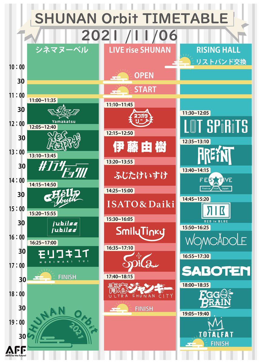 pika0328's tweet photo. 本日の周南rise！！

SHUNAN Orbit 1日目㊗️

OPEN 10:30 11:00 START

RISING HALL/LIVE rise SHUNAN/シネマヌーベルの3会場でのサーキットイベントです！！

チケット購入者や当日券お求めのお方はRISING HALLにて受付してください✋
チケットゲット出来てないお方当日券¥4500で発売👍 https://t.co/SkTOTx1Paa