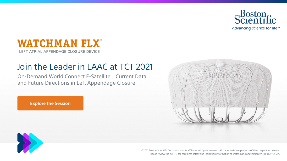 BSCCardiology's tweet photo. Check out the on-demand session focused on the head-to-head comparison data on device closure, #LAAC clinical data, evidence gaps, and more at #TCT2021. Info: https://t.co/9fmgAziggm https://t.co/B7xGi8zQKW