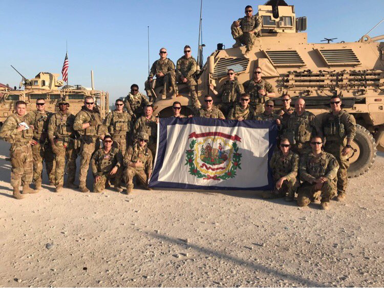150th Cavalry Squadron of the WV Army National Guard in Kuwait in 2019. #wvugame