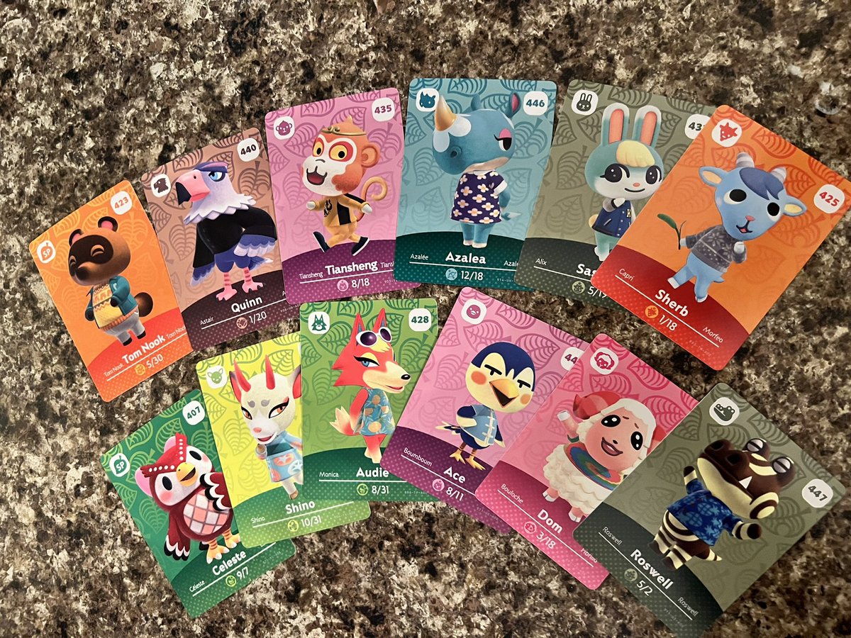 MagicByPhoenix's tweet photo. My friend and I went amiibo hunting. We each got a pack! I got the bottom row villagers! https://t.co/j7fu9f7g9x