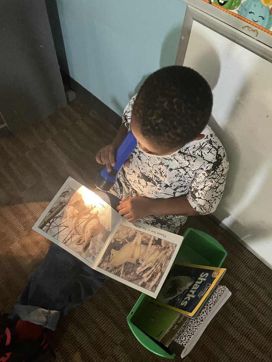 Flashlight 🔦 Fridays are the best!! Engaged readers are the best!! Readers loved reading their informational texts with flashlights today! #lesrainbowmoments <a href="/LeaphartElem/">Leaphart Elementary</a>