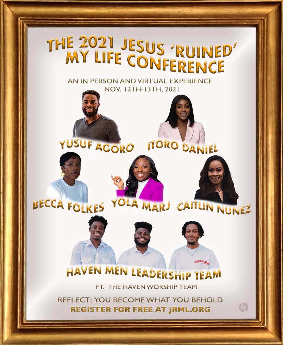 We are ONE WEEK AWAY from the 2021 JRML Conference! 

Register for this life changing in person and digital experience in our bio or at JRML.org for FREE!

Tag someone you wanna see in person or online or comment “🪞” if you’re ready! 

#REFLECT #JRML2021