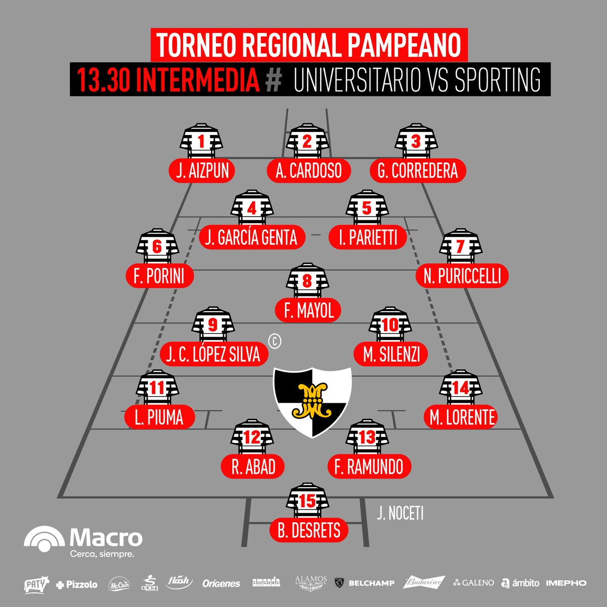 iprsportingclub's tweet photo. ⚫⚪🏉 Así saldrán a la cancha nuestros equipos de Plantel Superior para visitar a Uni
⚠️ #Dato1: Si la Pre gana con bonus será campeona del Torneo Clausura
⚠️ #Dato2: Los partidos se adelantaron media hora
💜🖤🤍 #ElOrgulloDePertenecer https://t.co/EBzlmzc5l8