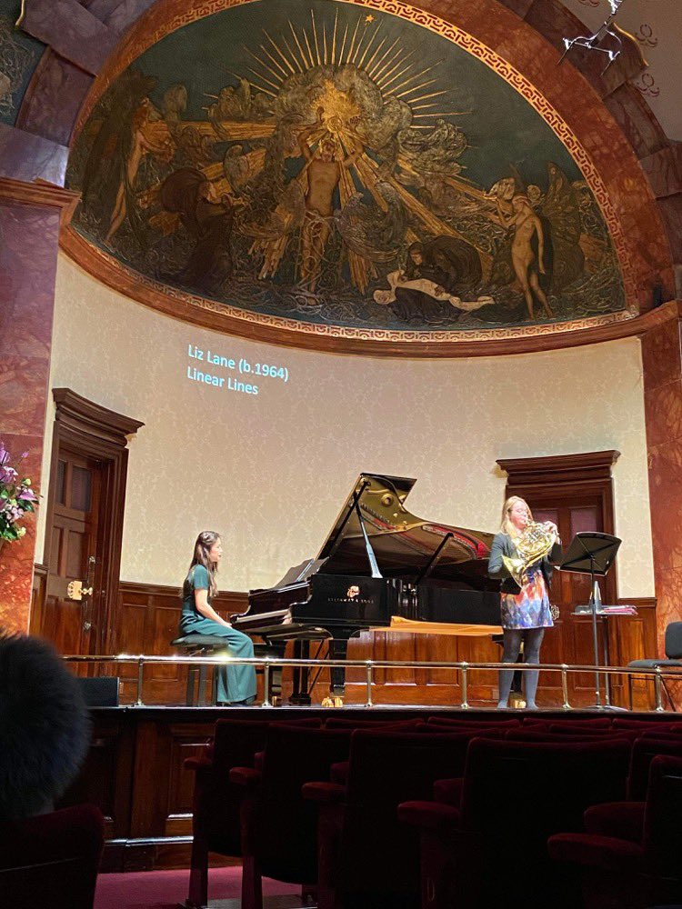 lizlanecomposer's tweet photo. Thrilled that my solo horn piece #LinearLines is getting so many performances 12 years after I wrote it for my PhD. Several last year and 3 this November, starting with this glorious @wigmore_hall venue today played by Lynn Henderson. Next two in the USA. @ComposersEd https://t.co/P1d6mLbtKC