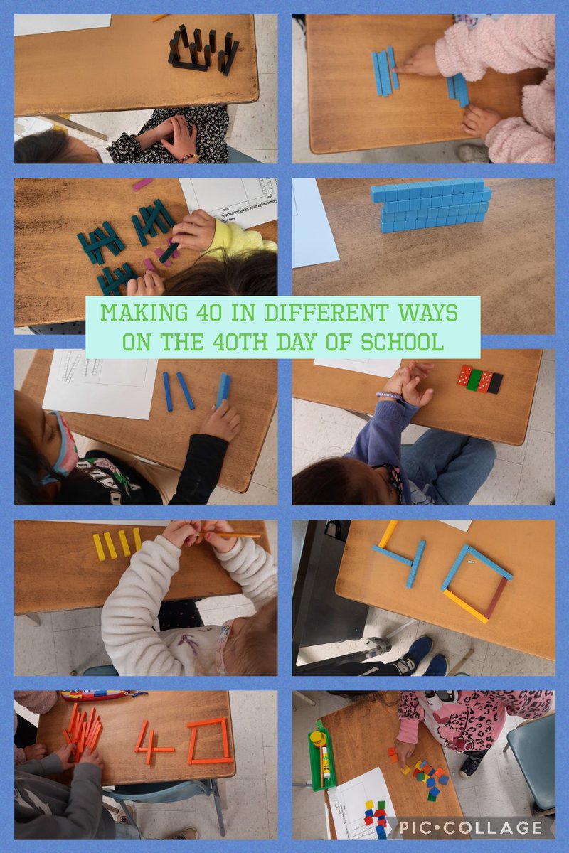 Today, Zero the Hero made a surprise visit on our 40th day of school. He left us a challenge to make 40 with materials found around the classroom and practice counting in different ways <a href="/DixiePSchool/">Dixie Public School</a>. #1S2 #mathisfun