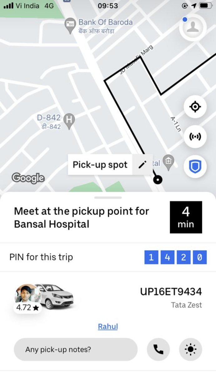 dramitvij's tweet photo. @Uber_India behavior of ure drivers . They say uber ki baap ki gaadi nahin hai . This is daily problem with your drivers,  they don't cancel, they threaten. This is your SEDAN driver behavior.  Keep it up https://t.co/WperVginue