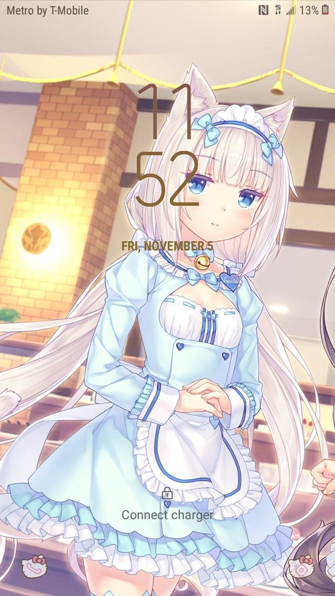Gamer_Chic91901's tweet image. #LockScreen #wallpaper #phone #neko #nekopara #Chocola #vanilla #kawaii #anime