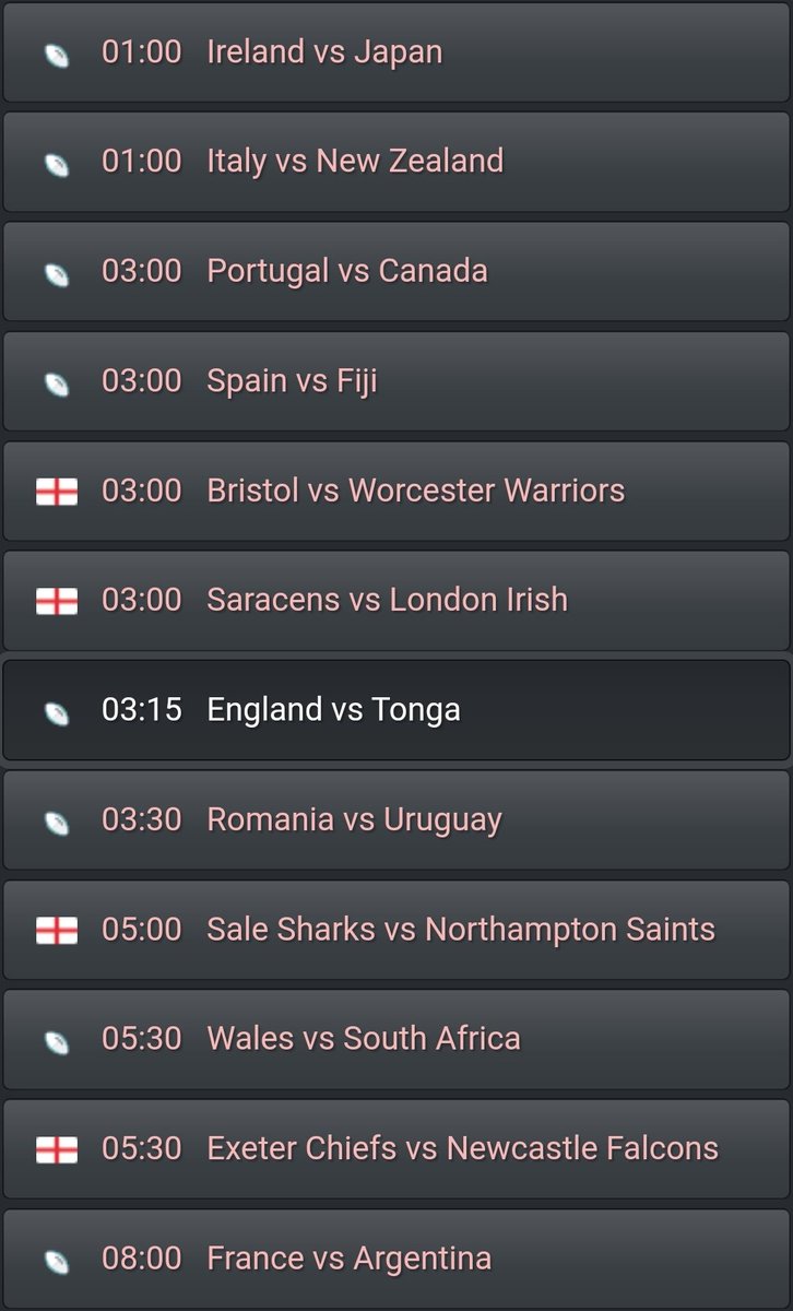 Starting tonight this is going to be a feastful rugby weekend with these matchups on the menu. Here's hoping Fiji to make a good start. #TosoViti 🇫🇯 #AutumnNationsSeries