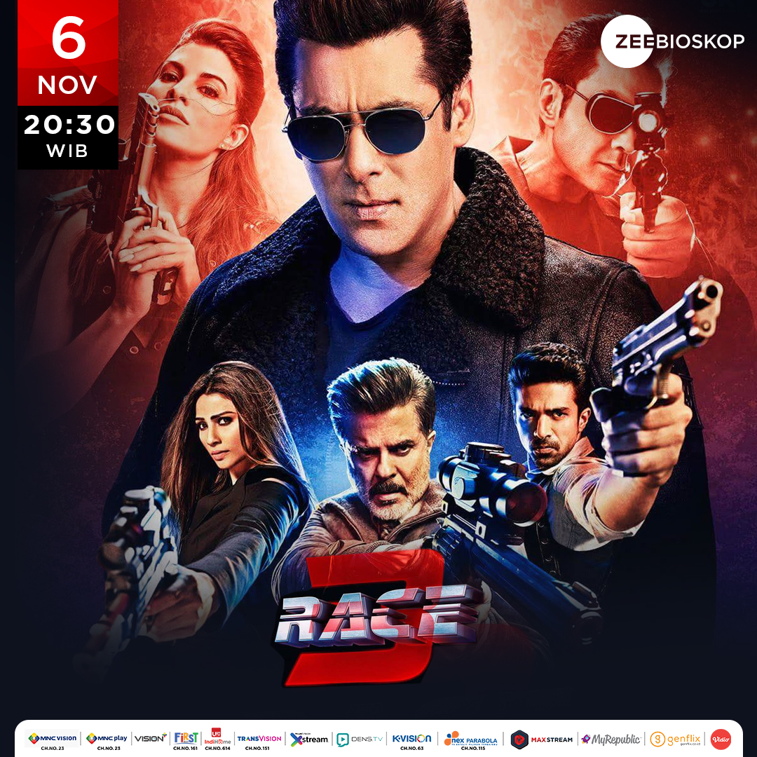 zbioskop's tweet photo. Zee Bioskop selalu setia temenin kamu sepanjang hari, tonton deretan film blockbuster setiap pukul 20:30 WIB.
6 Nov - Race 3
7 Nov - Ittefaq
8 Nov - Baaghi
9 Nov - Commando 3

#Bollywood #zeebioskop https://t.co/xMMULt1aTf