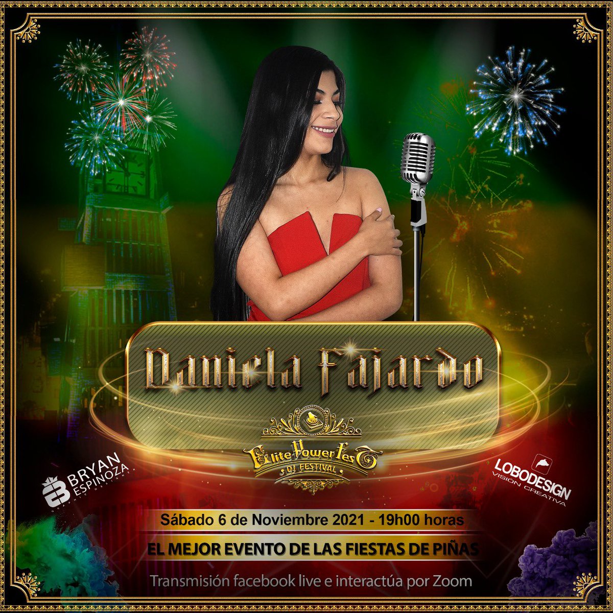 RadioElite1027's tweet photo. Faltan pocas horas para el mejor evento de las #FiestasDePiñas 🎊🍾

#ElitePowerFest y #TodasLasVocesTodas 

Enciende la fiesta en tu casa 💃🏻🕺🏻 y disfruta con la señal 102.7FM,facebook live y la presentación de la guapísima Daniela Fajardo -Daibeth

#ElitePowerFest 
#musicaenvivo https://t.co/gwZrND4sN9