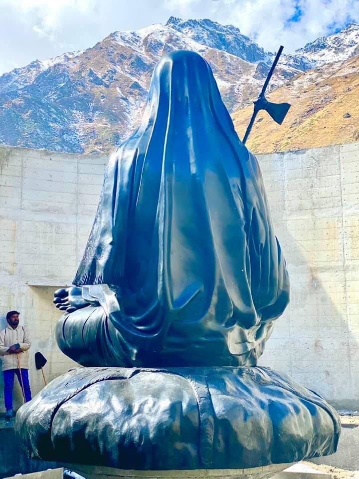 One of my work Adi Shankaracharya stone sculpture inaugurated by prime minister Narendra Modi ….. thanks everyone for your support…..#Kedarnath #AdiShankaracharya #india #Karnataka #mysore