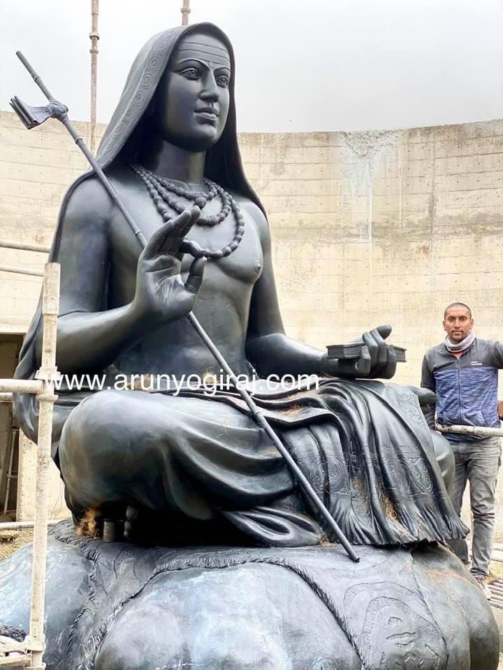 yogiraj_arun's tweet photo. One of my work Adi Shankaracharya stone sculpture inaugurated by prime minister Narendra Modi ….. thanks everyone for your support…..#Kedarnath #AdiShankaracharya #india #Karnataka #mysore https://t.co/uu96djpm6E