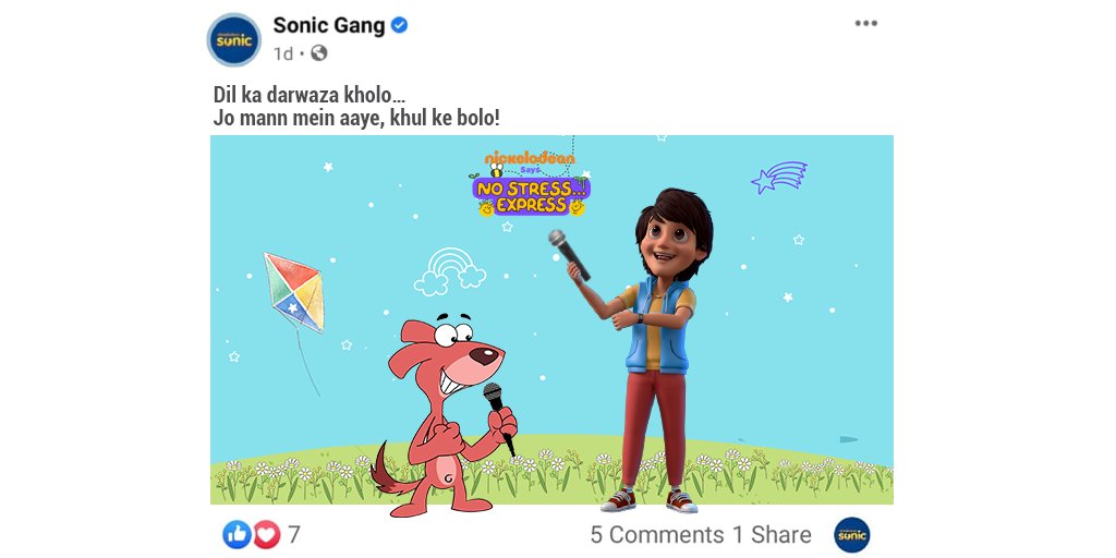 SonicGang's tweet image. Share what your curious minds have to say 🧑‍🎤

Log on to our website nickindia.com/no-stress-expr… and express yourself in a 10-second video for a chance to see it on TV!*

#NoStressExpress #Sonic #Pinaki #Keymon #Nickelodeon