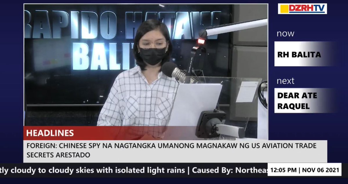 dzrhnews's tweet photo. Ratsada ng #RapidoHatawBalita ngayong Sabado ng tanghali kasama si @liezel_once at @mavsarive #DZRHNationwide  

LIVE: https://t.co/RH5K02fkt1
RADIO: 666 kHz
TV: CIGNAL Ch 18; SkyCable Ch 129; Cablelink Ch 3; GSAT Ch 39; SATLITE Ch 140; Converge Vision Ch 14 https://t.co/VqaZI27N7T