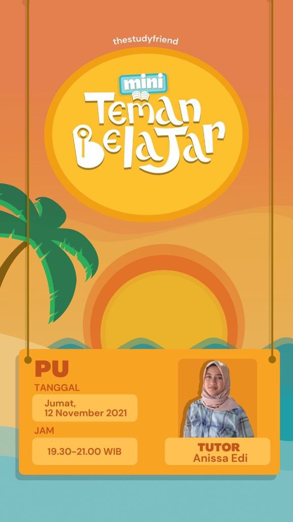 thestudyfriend's tweet photo. RESCHEDULE MINI TEMAN BELAJARโผ๏ธ
Hai semua! Jangan lupa ikutan kelas PU hari Jumat, 12 November ini yaa!! Donโt miss it! See u #StudyFriend ๐ https://t.co/EHzSuPk052