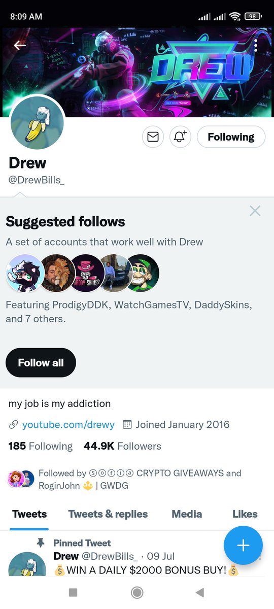 Patrick14581400's tweet photo. @DrewBills_ @rogin03 Done☝️💙 https://t.co/9kcwxKtyTC