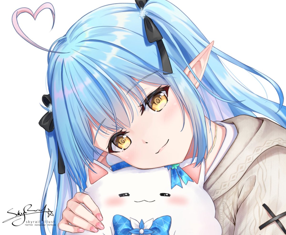 雪花ラミィ 「ラミィちゃんを描いてる、まだ途中です。
#LamyArt 」|スカイレールのイラスト