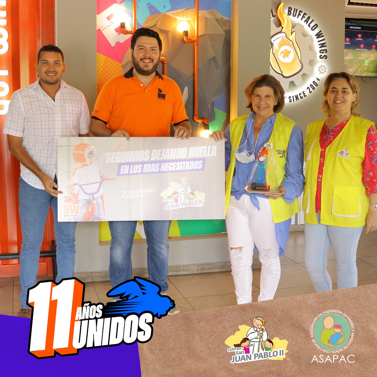 BWelsalvador's tweet image. ¡Entrega oficial de los 2 donativos del día del niño ☺️🙏🏻👏🏻! A pesar de las dificultades de este año, gracias por demostrar que seguimos siendo cachimbones apoyando a los más necesitados. #CSJPII #Asapac #11AñosDejandoHuellas