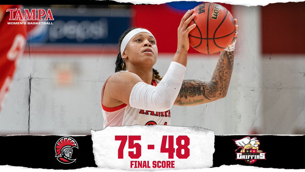 UTampaWBB's tweet photo. FINAL: #TampaWBB cruises to victory in season opener. Melijah Sullivan leads No. 11 Spartans with 18 points as Dori Nagy grabs 10 rebounds. #StandAsOne ⚔️🛡️ https://t.co/nKDd1Ebflc